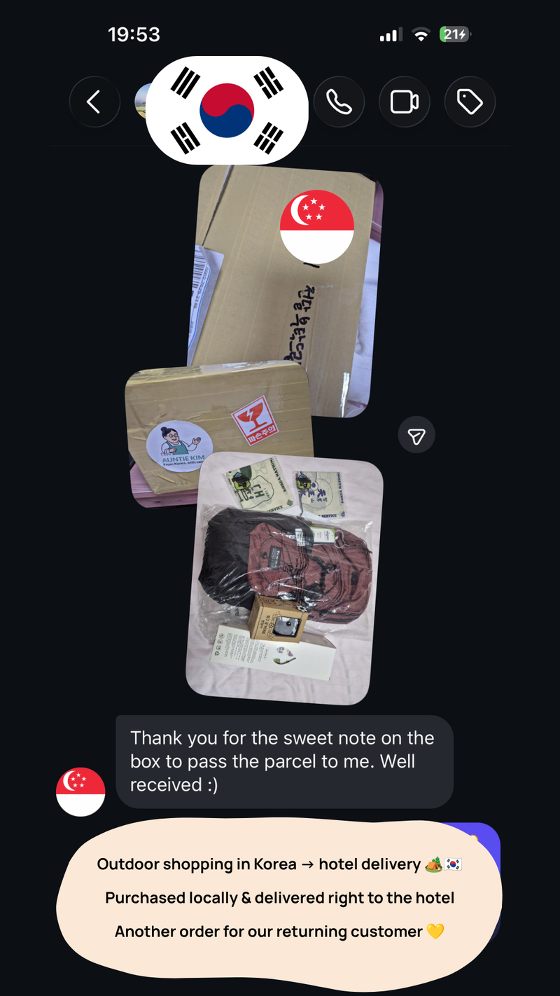 Korea Shopping & Hotel Delivery | Singapore Repeat Customer Review