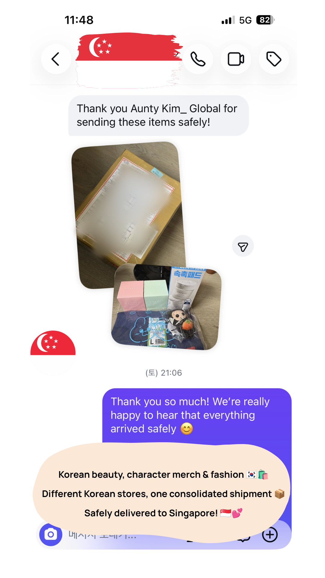 Korean Beauty & Character Merch to Singapore | Customer Review