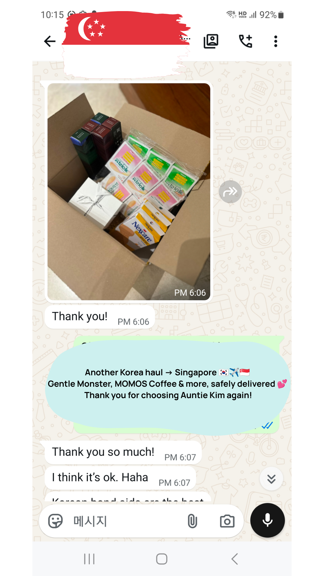 Korea Shopping & Delivery to Singapore | Repeat Customer Review