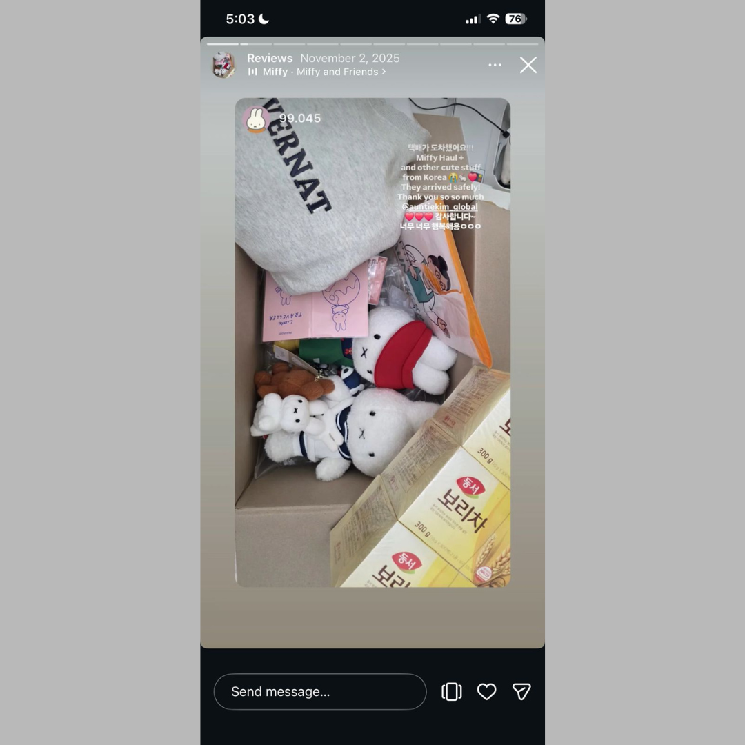 Miffy Haul & Korean Goods Safely Dispatched to the UAE | AuntieKim Review