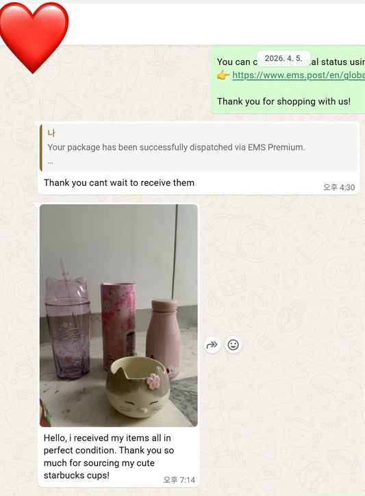 Cute Starbucks Korea MD Items Safely Delivered to the UAE | AuntieKim Review