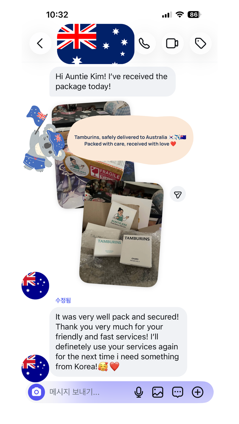 Tamburins Products Safely Delivered to Australia | Customer Review