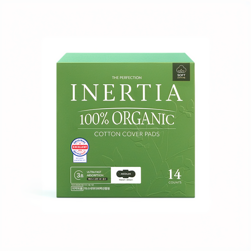 INTERTIA The Perfection Organic Sanitary Pads (8 pack)– Breathable Comfort | Auntie Kim