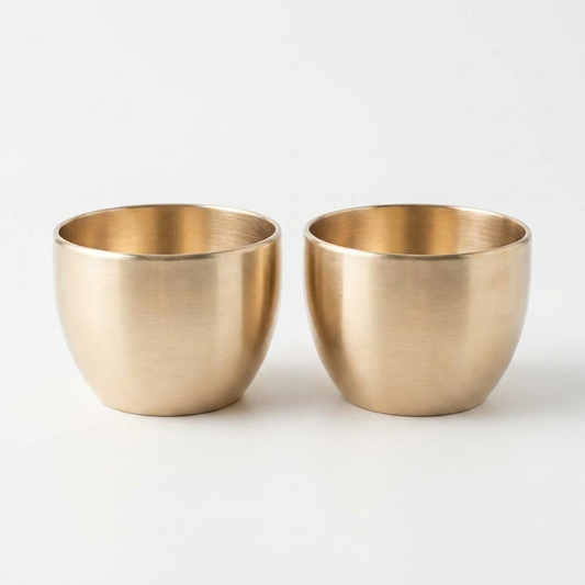 Notdam Starlight Soju Glass Set – Traditional Bronzeware | Auntie Kim