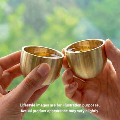 Notdam Starlight Soju Glass Set – Traditional Bronzeware | Auntie Kim